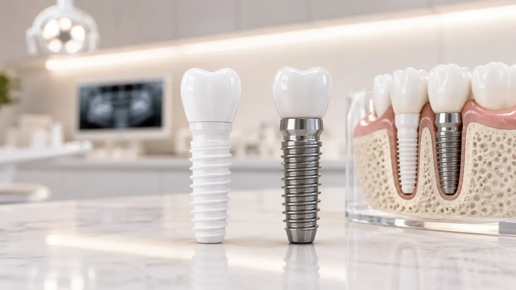 Zirconia vs Titanium Dental Implants