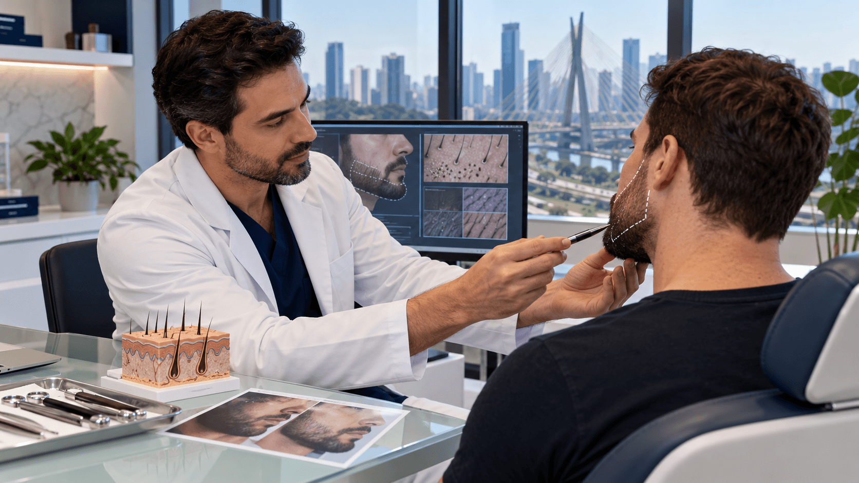 Top 10 clínicas de transplante de barba no Brasil